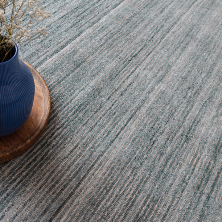 Tappeto Hazy geometrico blu e azzurro 120x170 cm