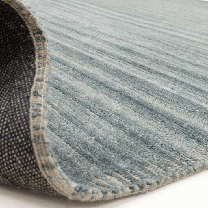 Rug Hazy geometric light blue grayish blue ivory