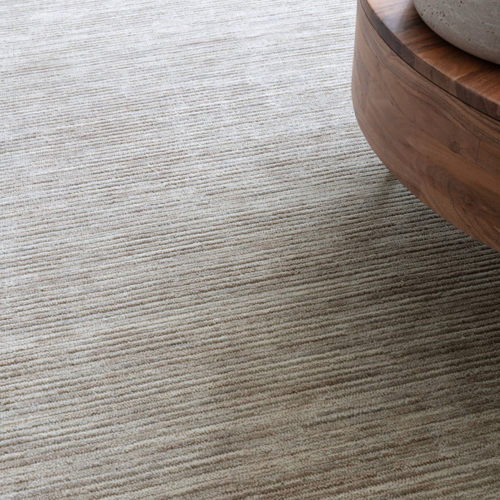 Rug Hazy plain beige taupe 160x230 cm