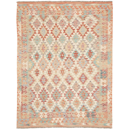Kilim 154x205 Cm Afghan Kilim, Hand-carded Wool, Geometric