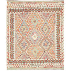 Kilim 161x188 Cm Kilim Afghanistan, Hand-carded Wool (warp: