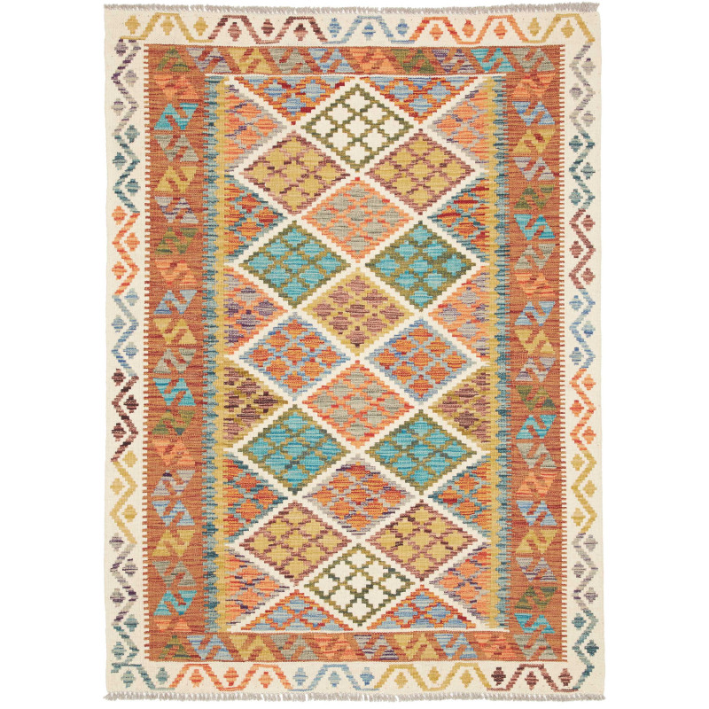 Kilim 126x172 Cm Kilim, Afghanistan, Hand-carded Wool