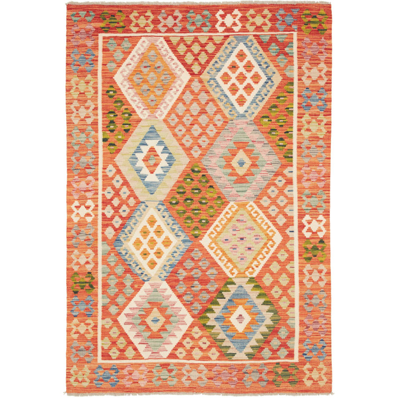 Kilim 126x185 Cm Kilim Afghanistan Hand-carded Wool (warp: