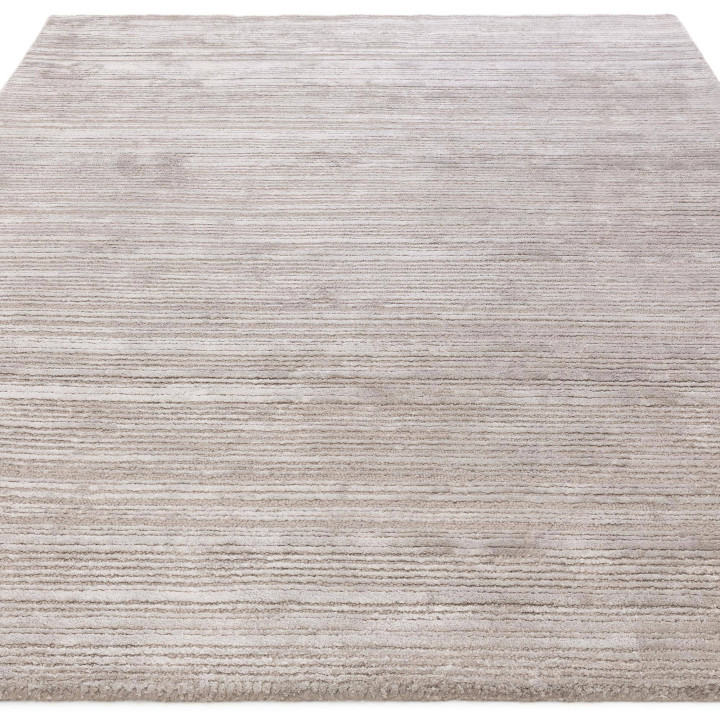 Rug Henley plain light grey silver 160x230 cm