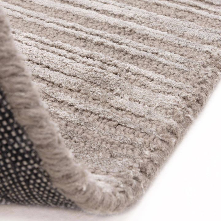 Rug Henley plain silver grey taupe 200x290 cm