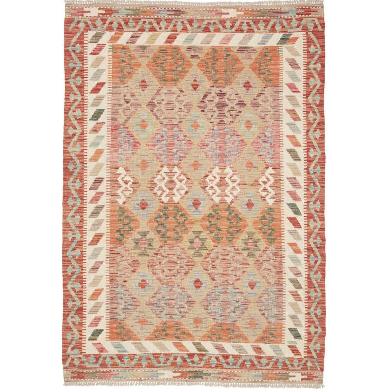 Kilim 127x180 Cm Kilim, Afghanistan, Hand-carded Wool,