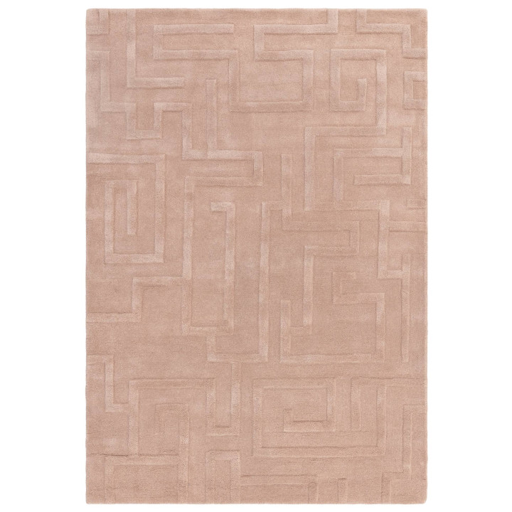 Tappeto Maze geometrico rosa chiaro 160x230 cm