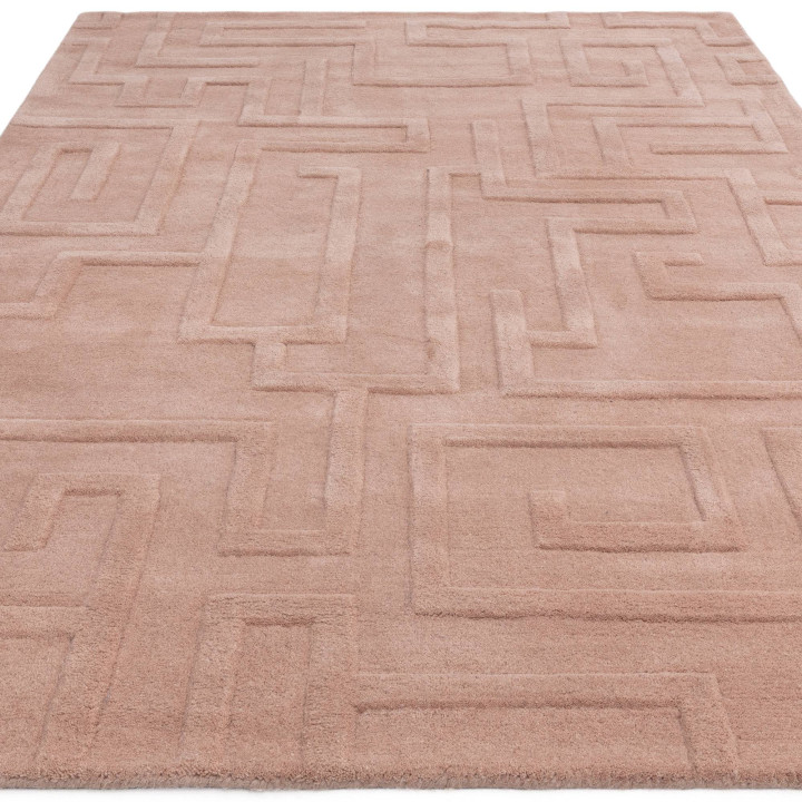 Tappeto Maze geometrico rosa chiaro 160x230 cm