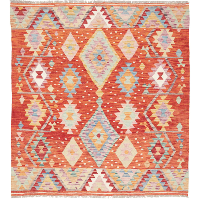 Kilim 148x162 Cm Kilim Afghanistan, Hand-carded Wool (warp: