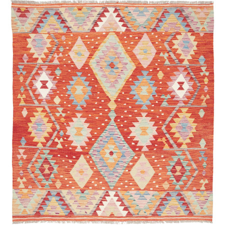 Kilim 148x162 Cm Kilim Afghanistan, Hand-carded Wool (warp: