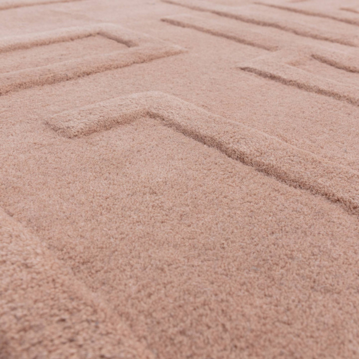Tappeto Maze geometrico rosa chiaro 160x230 cm