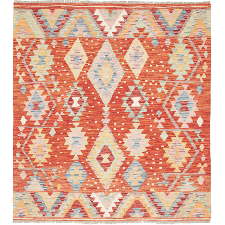 Kilim 146x161 Cm Kilim, Afghanistan, Hand-carded Wool, 0.3