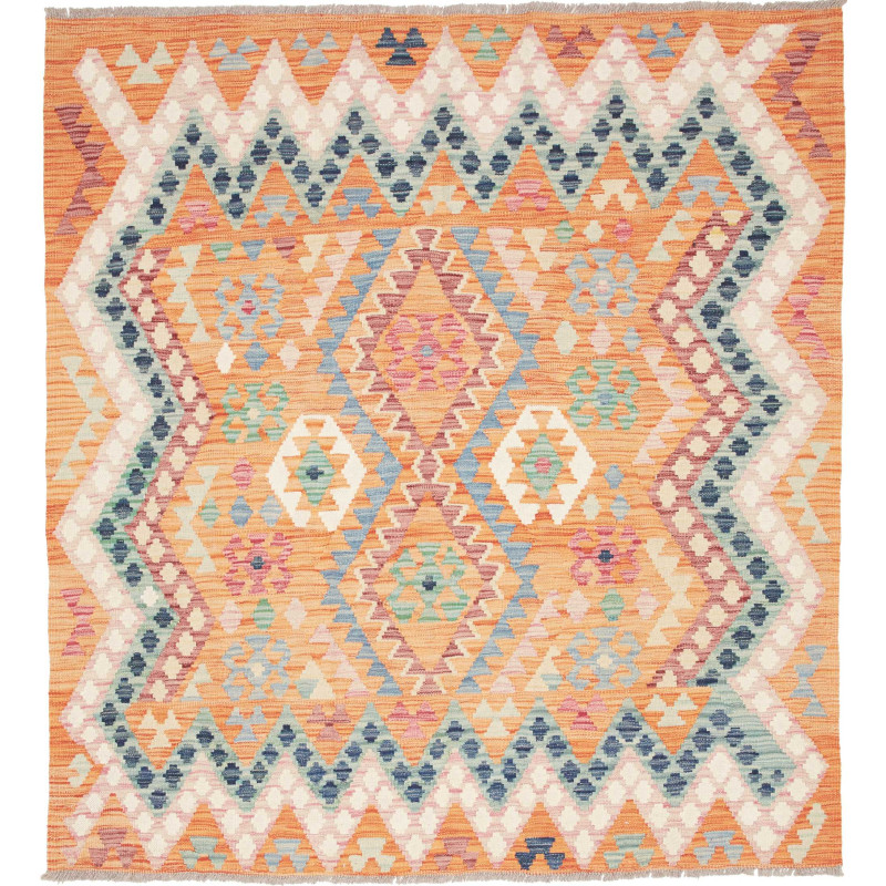 Kilim 151x164 Cm Kilim, Afghanistan, Hand-carded Wool (warp: