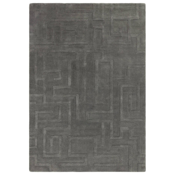 Tappeto Maze geometrico grigio scuro 200x290 cm