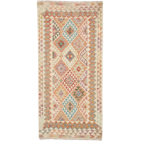 Kilim 94x201 Cm Kilim, Afghanistan, Hand-carded Wool,