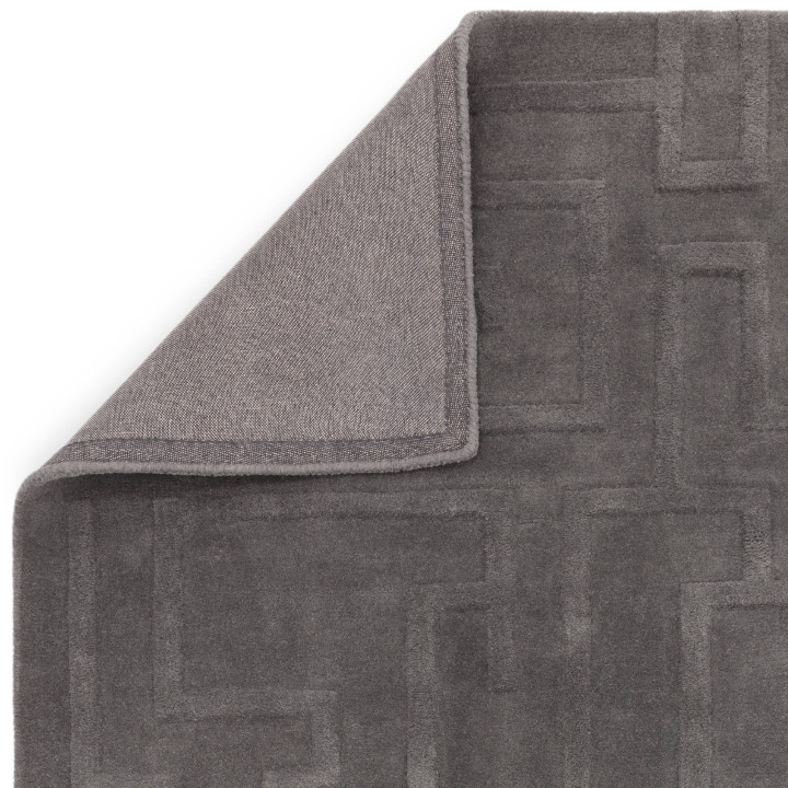 Rug Maze geometric dark grey 200x290 cm