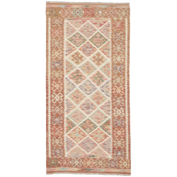 Kilim 100x202 Cm Kilim Afghanistan Hand-carded Wool Cotton