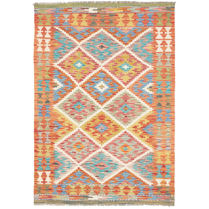 Kilim 101x147 Cm Kilim Afghanistan, Hand-carded Wool (warp: