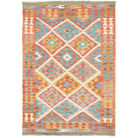 Kilim 101x147 Cm Kilim Afghanistan, Hand-carded Wool (warp: