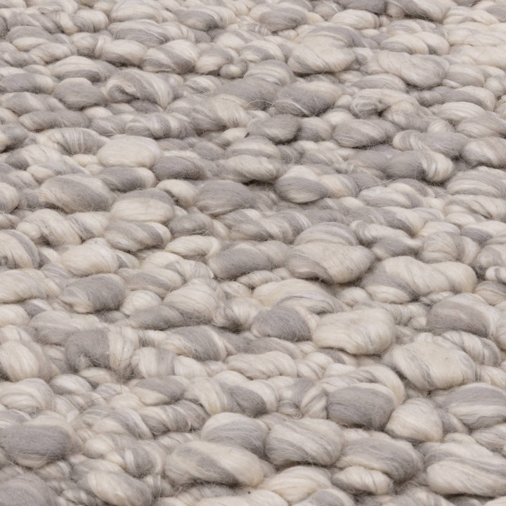 Rug Elm plain light grey silver grey 160x230 cm