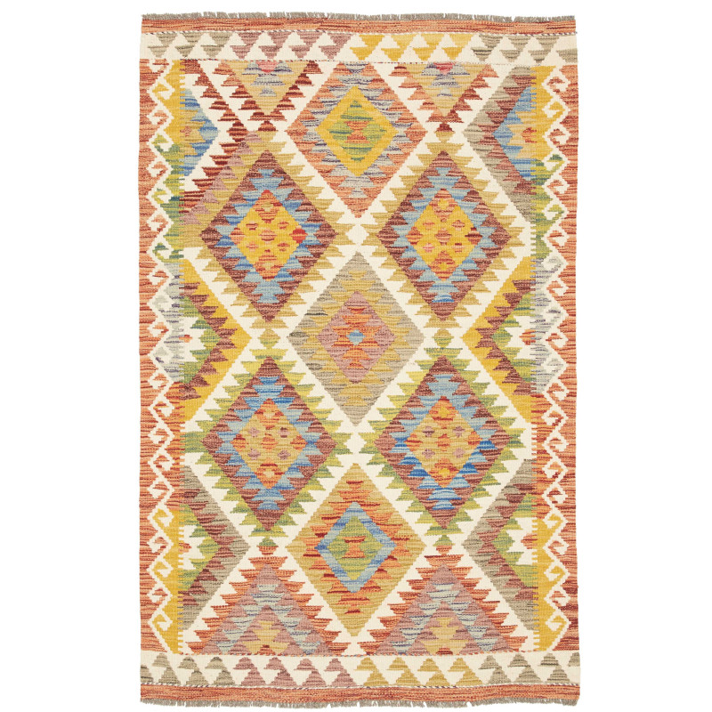 Kilim 99x155 Cm Kilim Afghanistan Hand-carded Wool Cotton