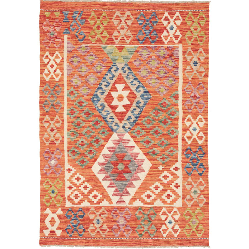 Kilim 104x149 Cm Kilim Afghanistan Hand-carded Wool, Cotton