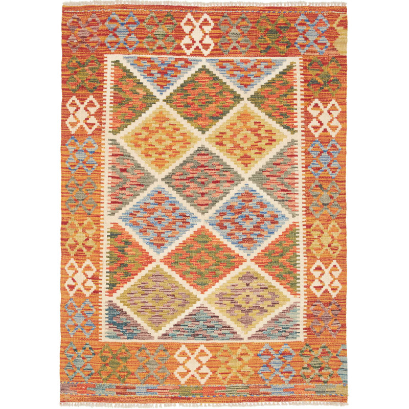 Kilim 105x145 Cm Kilim Afghanistan Hand-carded Wool 0.3