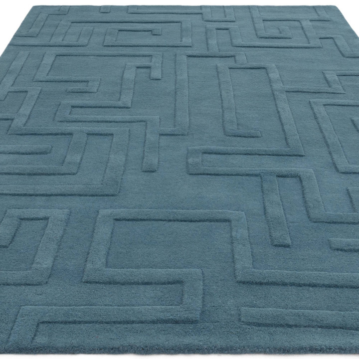 Tappeto Maze geometrico blu 120x170 cm