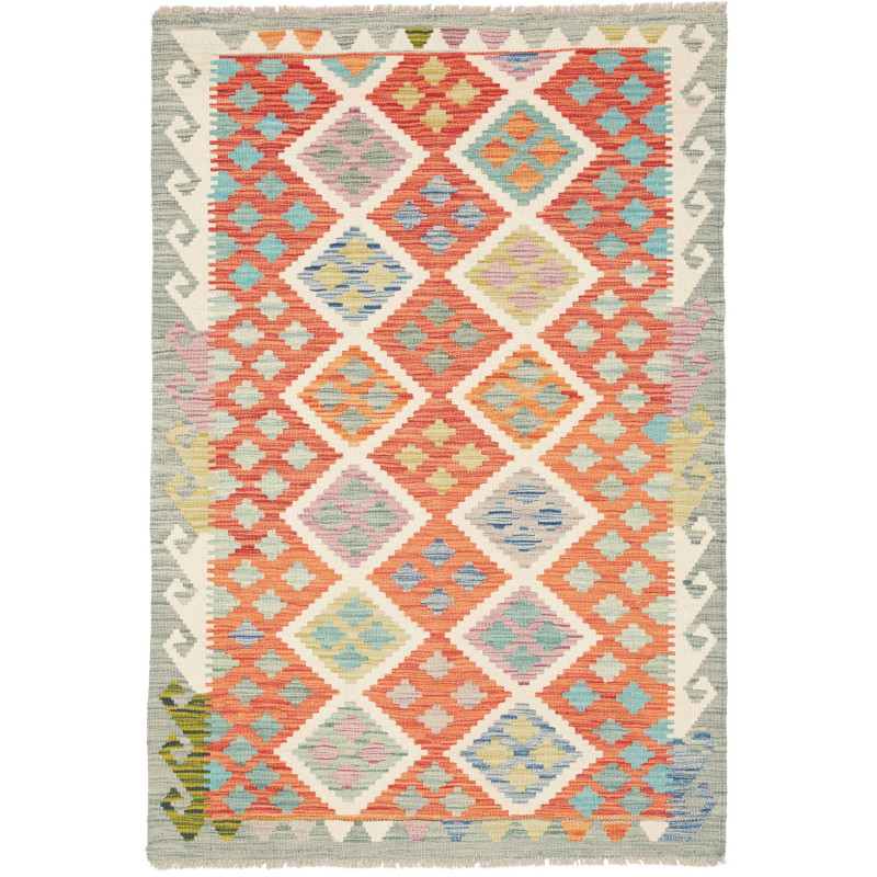 Kilim 101x150 Cm Kilim, Afghanistan, Hand-carded Wool