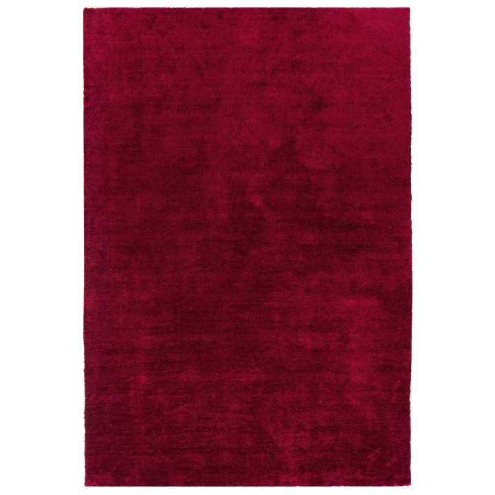 Tappeto Milo tinta unita rosso scuro e bordeaux