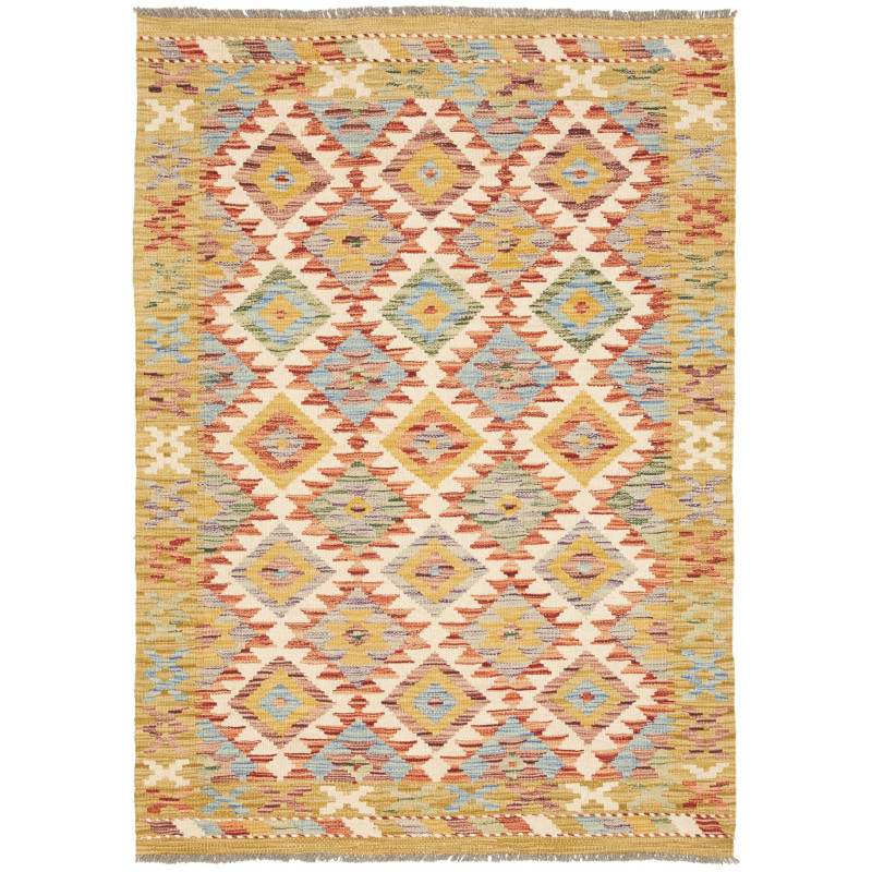Kilim 104x145 Cm Kilim Afghanistan Hand-carded Wool Cotton