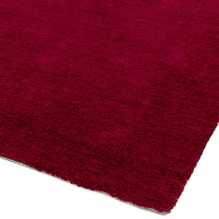 Tappeto Milo tinta unita rosso scuro e bordeaux