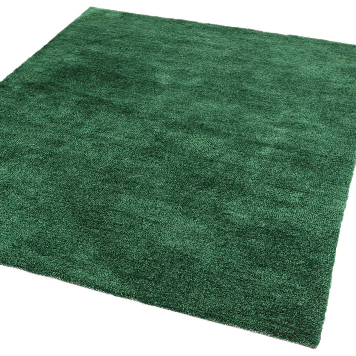 Rug Milo plain dark green olive green 160x230 cm