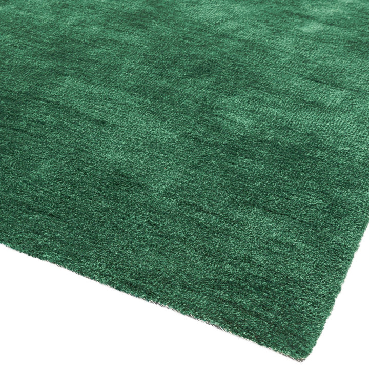 Rug Milo plain dark green olive green 160x230 cm