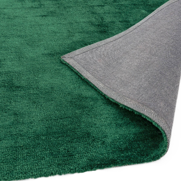 Rug Milo plain dark green olive green 160x230 cm