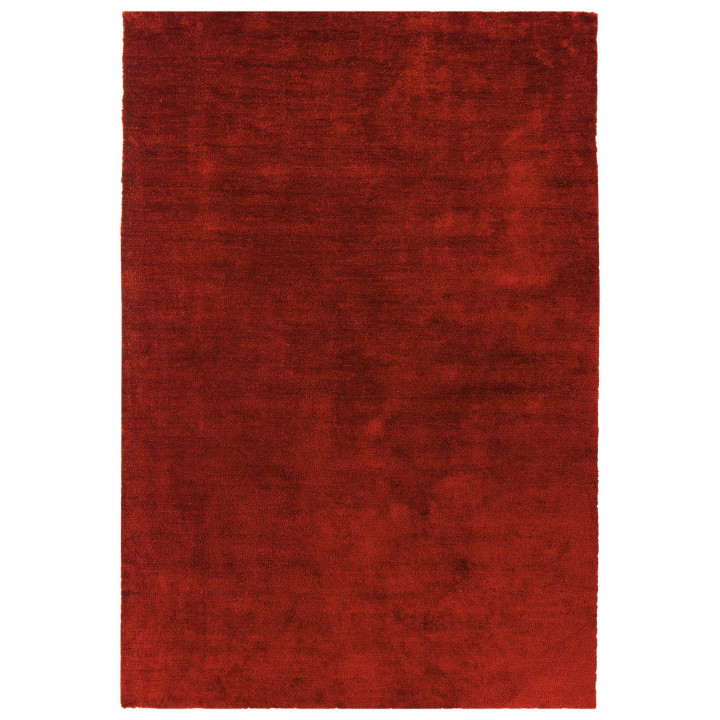 Tappeto Milo tinta unita rosso scuro e rosso mat