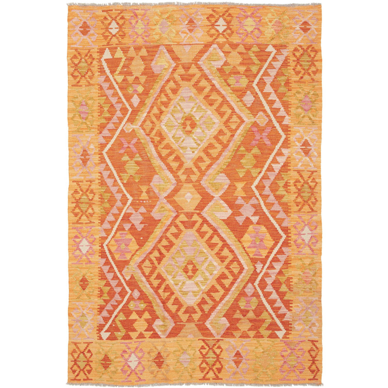 Kilim 126x188 Cm Kilim, Afghanistan, Hand-carded Wool (warp: