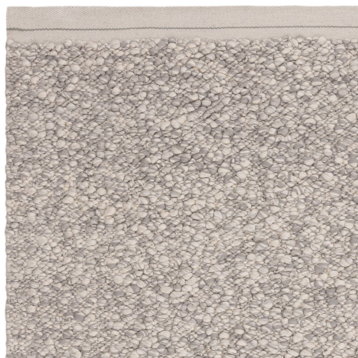 Tappeto Elm tinta unita grigio chiaro argento e