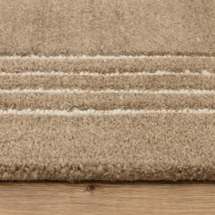 Rug Orlo geometric brown beige white 120x170 cm