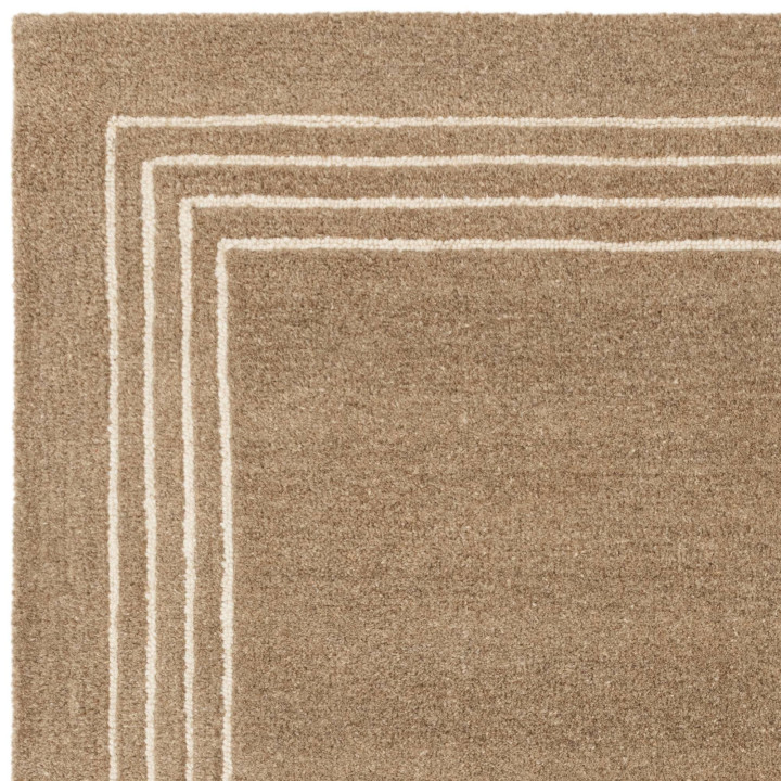 Rug Orlo geometric taupe brown white 200x290 cm