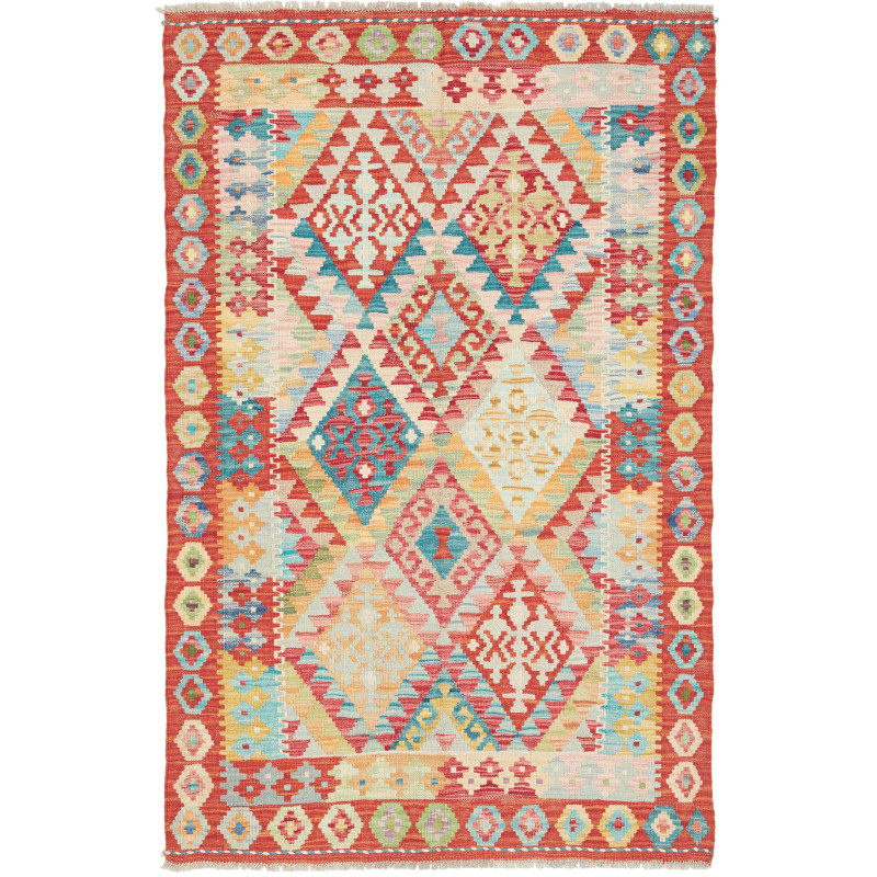 Kilim 99x155 Cm Kilim, Afghanistan, Hand-carded Wool (warp: