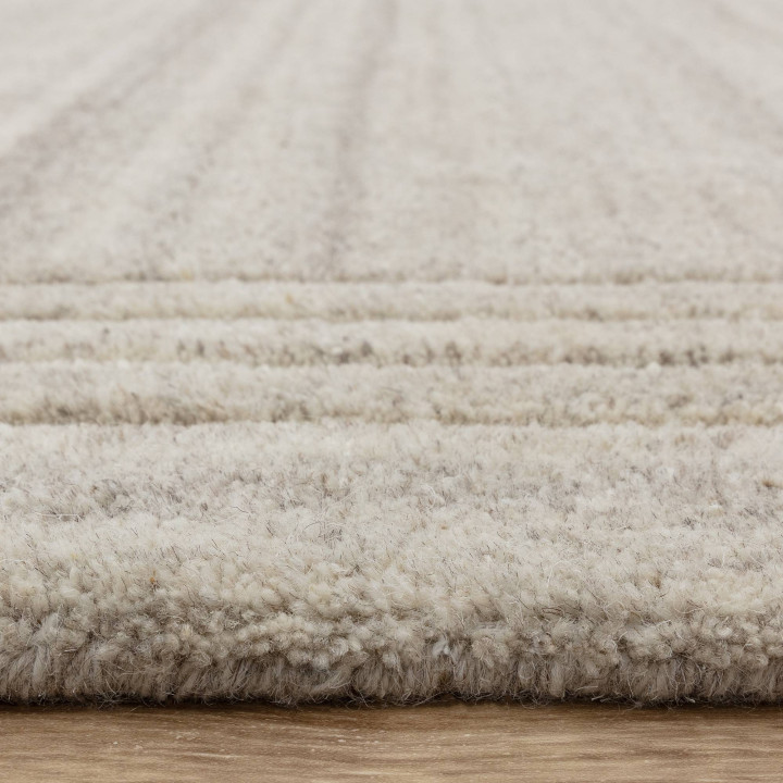 Rug Orlo geometric light grey beige white 120x17