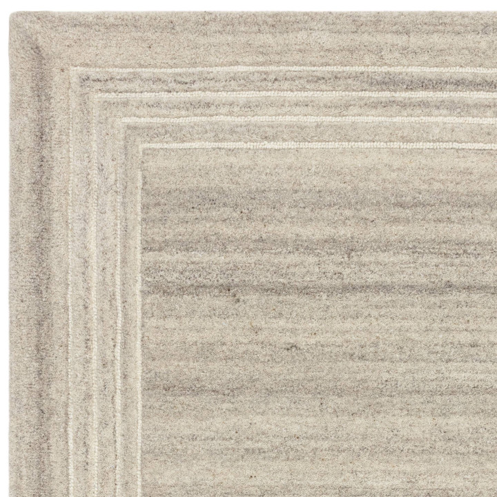 Tappeto Orlo geometrico grigio e beige 200x290 c