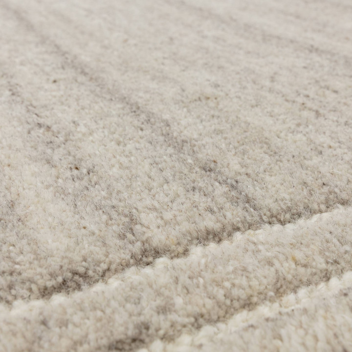 Tappeto Orlo geometrico grigio e beige 200x290 c