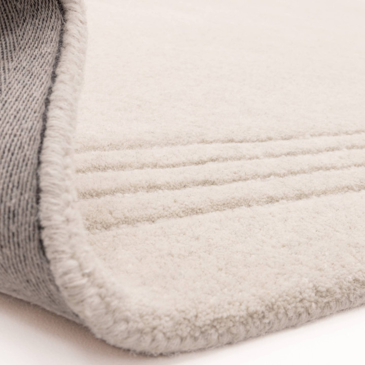 Tappeto Orlo geometrico crema e bianco 120x170 c