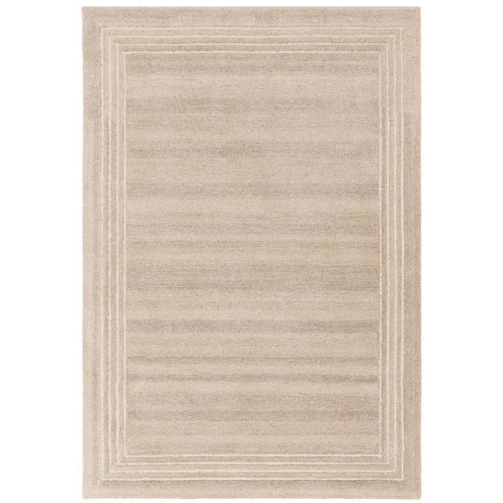 Tappeto Orlo geometrico beige e bianco 160x230 c