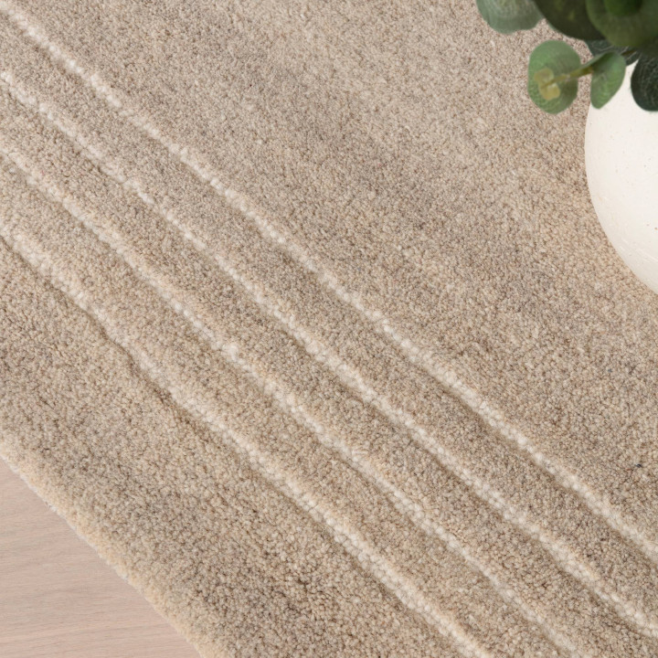 Rug Orlo geometric beige white 160x230 cm