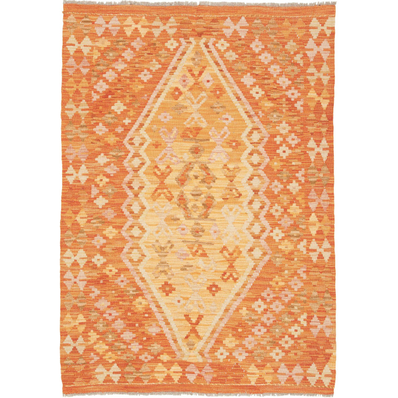 Kilim 104x148 Cm Kilim, Afghanistan, Hand-carded Wool (warp: