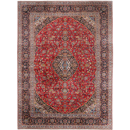 Kashan 355x487 Cm Kashan, Persia, Hand-carded Wool (warp: