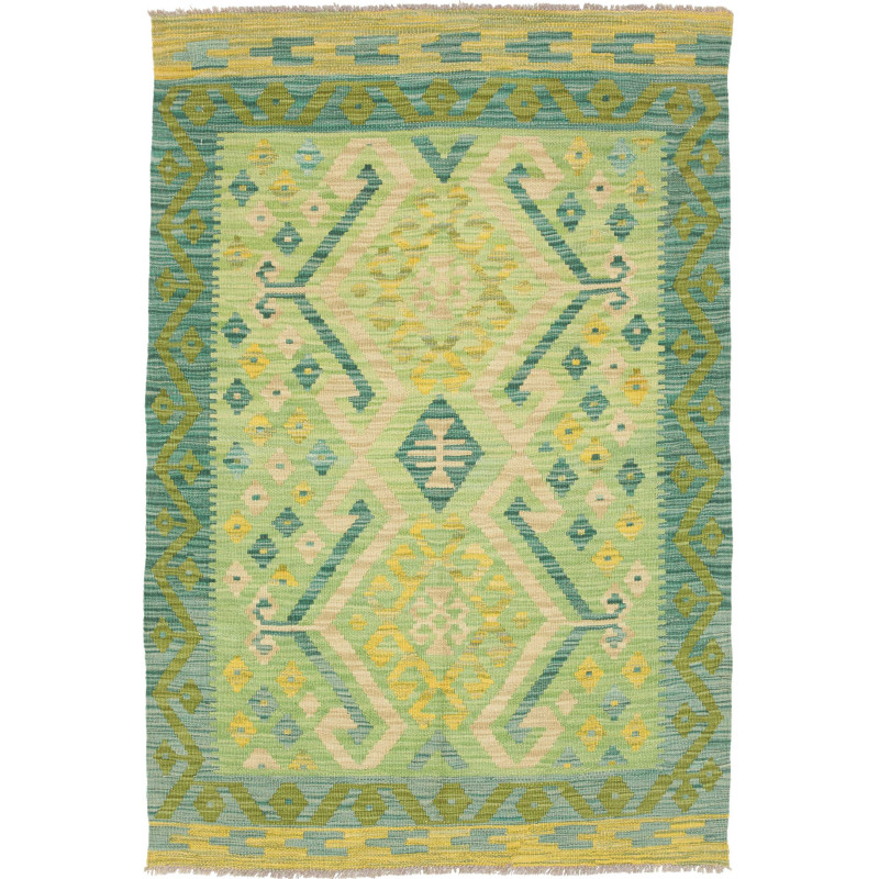 Kilim 102x149 Cm Afghan Kilim Hand-carded Wool Cotton Warp
